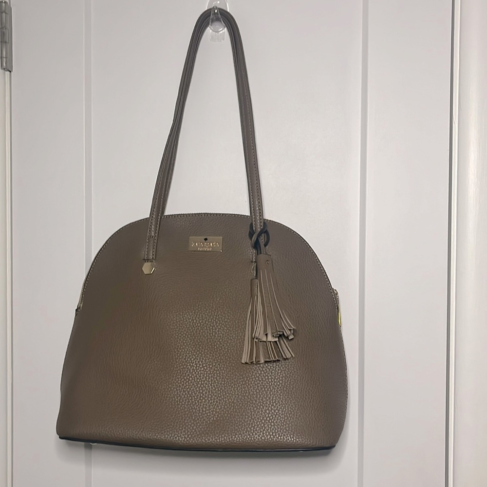 Kate Spade Satchel Tote. In the color pebble stone. Lightly used
